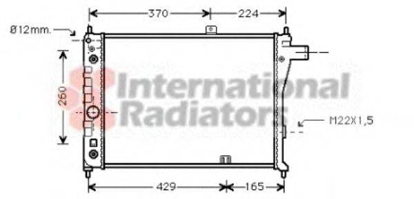 VAN WEZEL 37002128 Радіатор, охолодження двигуна