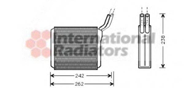 VAN WEZEL 37006205 Теплообмінник, опалення салону