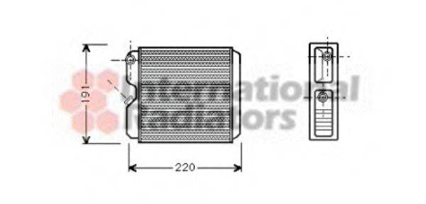 VAN WEZEL 37006240 Теплообмінник, опалення салону