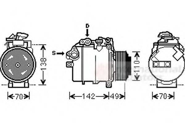 VAN WEZEL 0600K387 Компресор, кондиціонер