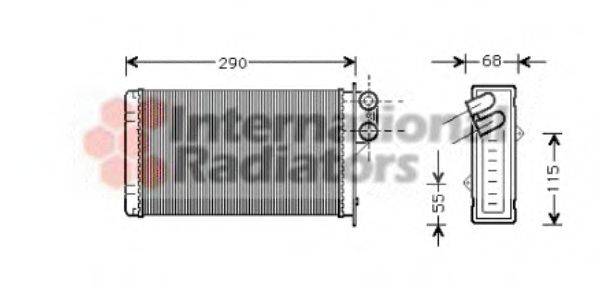 VAN WEZEL 40006100 Теплообмінник, опалення салону