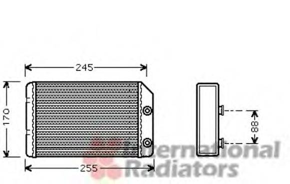 VAN WEZEL 37006315 Теплообмінник, опалення салону