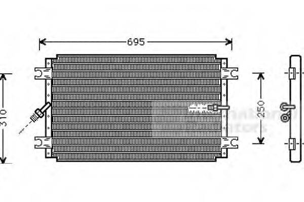 VAN WEZEL 53005243 Конденсатор, кондиціонер