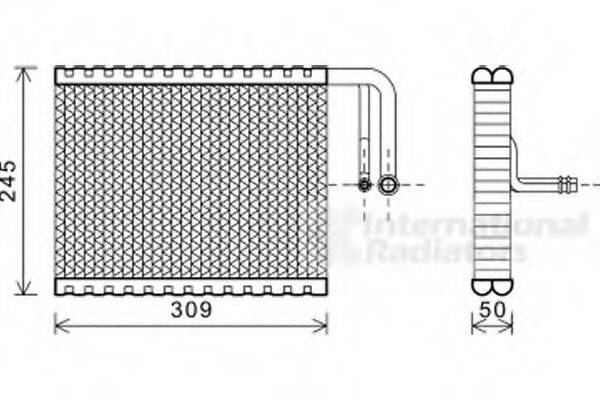 VAN WEZEL 0600V402 Випарник, кондиціонер