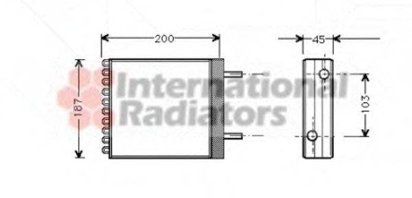 VAN WEZEL 59006066 Теплообмінник, опалення салону