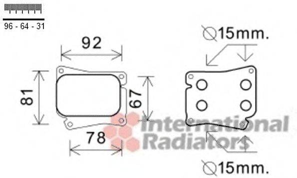 VAN WEZEL 30003559 масляний радіатор, моторне масло