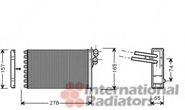 VAN WEZEL 03006156 Теплообмінник, опалення салону