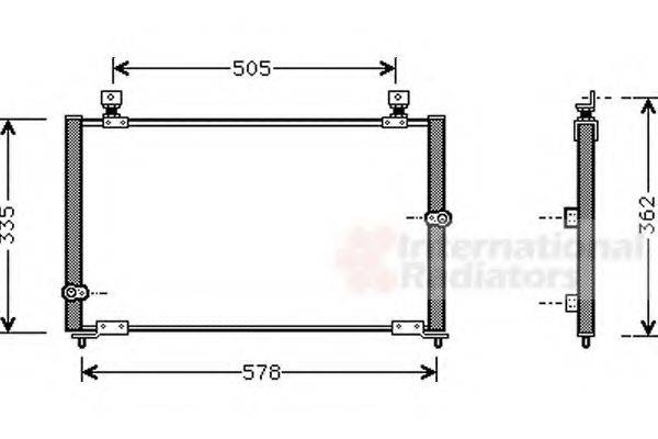 VAN WEZEL 25005108 Конденсатор, кондиціонер