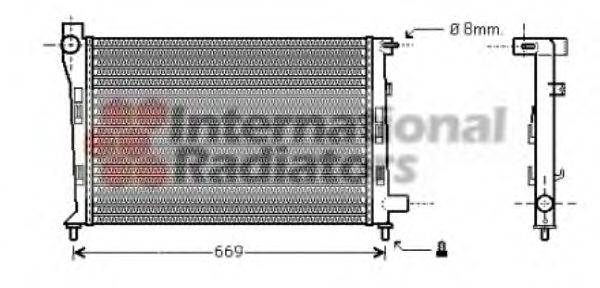 VAN WEZEL 30002281 Радіатор, охолодження двигуна