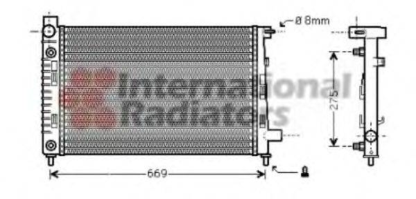 VAN WEZEL 30002282 Радіатор, охолодження двигуна