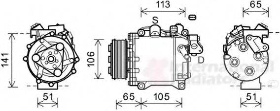 VAN WEZEL 2500K263 Компресор, кондиціонер