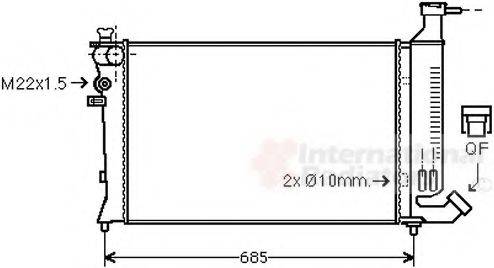 VAN WEZEL 40002136 Радіатор, охолодження двигуна