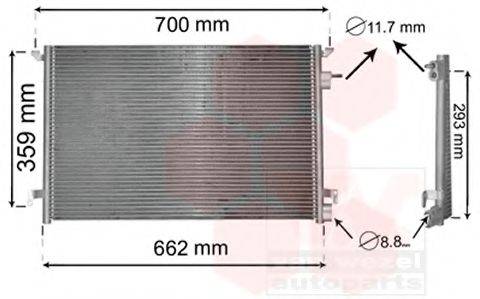 VAN WEZEL 37005397 Конденсатор, кондиціонер