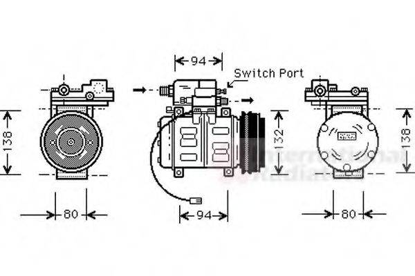 VAN WEZEL 0300K181 Компресор, кондиціонер