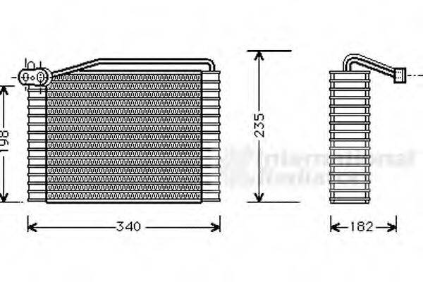 VAN WEZEL 0300V142 Випарник, кондиціонер