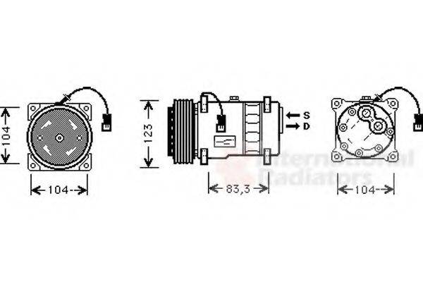 VAN WEZEL 0900K177 Компресор, кондиціонер