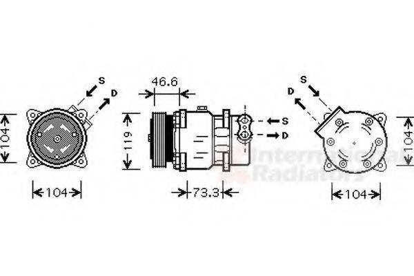 VAN WEZEL 0900K218 Компресор, кондиціонер