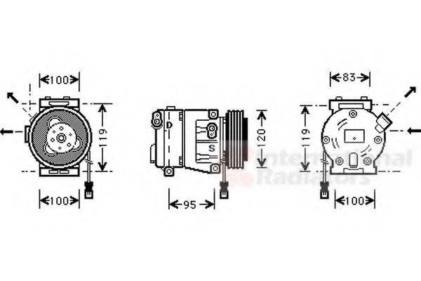 VAN WEZEL 1700K050 Компресор, кондиціонер