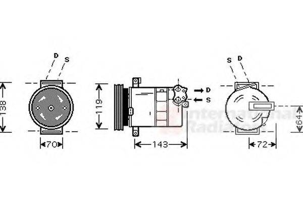 VAN WEZEL 1700K086 Компресор, кондиціонер