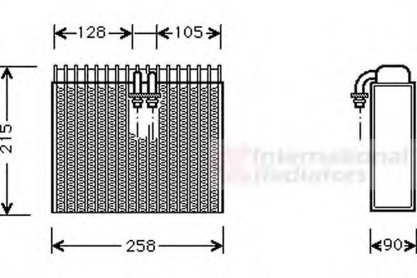 VAN WEZEL 1700V071 Випарник, кондиціонер