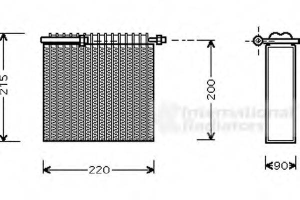 VAN WEZEL 1700V104 Випарник, кондиціонер