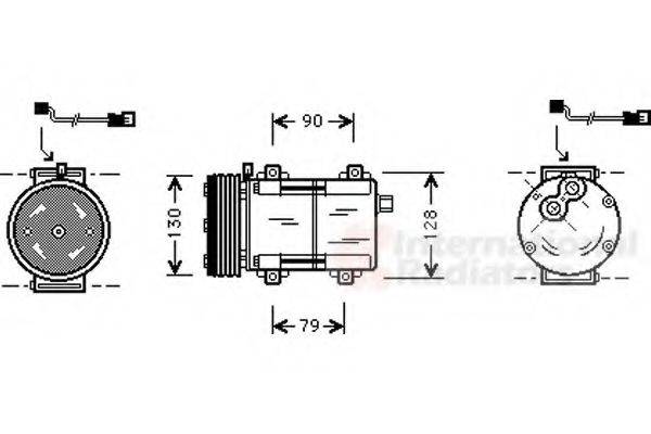 VAN WEZEL 1800K282 Компресор, кондиціонер