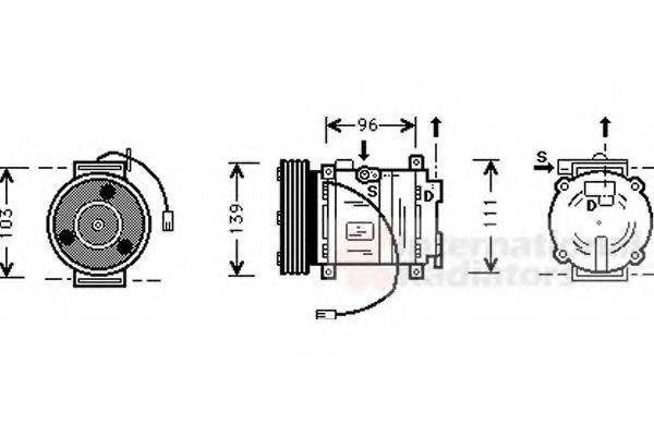 VAN WEZEL 2700K007 Компресор, кондиціонер