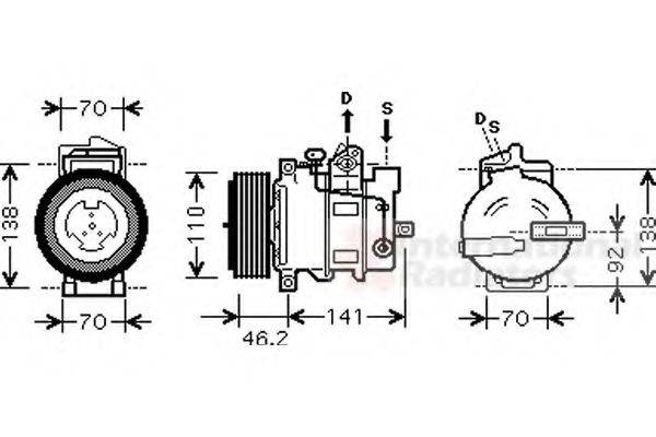 VAN WEZEL 3000K091 Компресор, кондиціонер