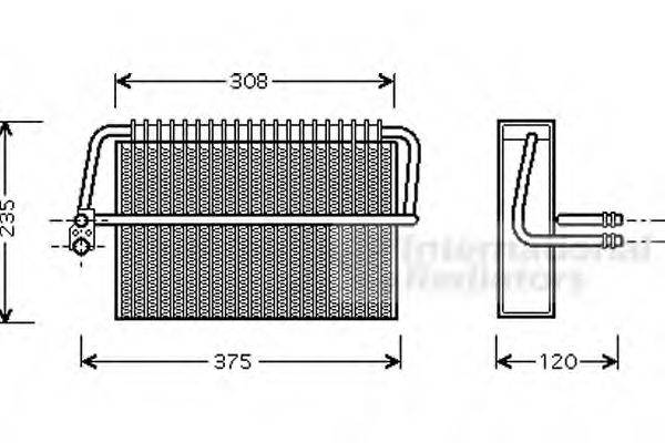 VAN WEZEL 3000V326 Випарник, кондиціонер