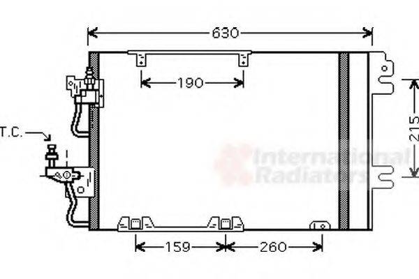 VAN WEZEL 37005367 Конденсатор, кондиціонер