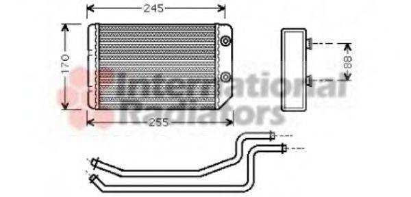 VAN WEZEL 37006314 Теплообмінник, опалення салону