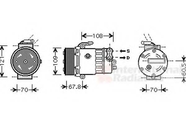 VAN WEZEL 3700K139 Компресор, кондиціонер