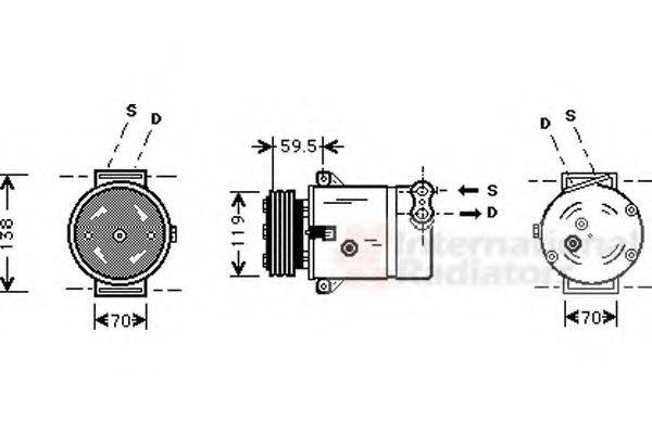 VAN WEZEL 3700K273 Компресор, кондиціонер