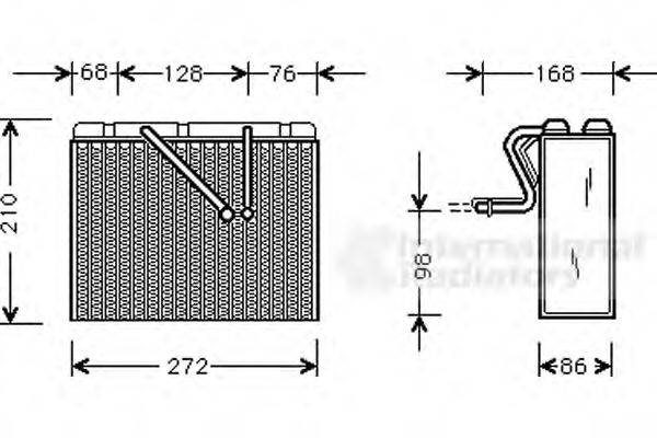 VAN WEZEL 3700V300 Випарник, кондиціонер