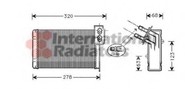 VAN WEZEL 43006099 Теплообмінник, опалення салону