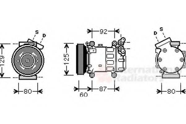 VAN WEZEL 4300K080 Компресор, кондиціонер