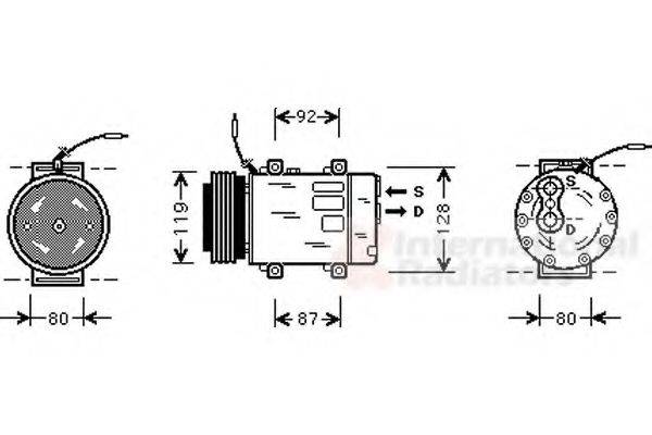 VAN WEZEL 4300K283 Компресор, кондиціонер