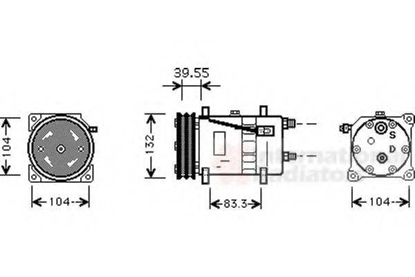 VAN WEZEL 5800K074 Компресор, кондиціонер