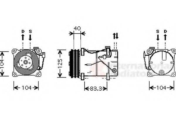 VAN WEZEL 5900K119 Компресор, кондиціонер