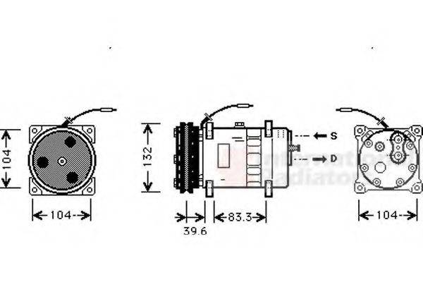 VAN WEZEL 7700K024 Компресор, кондиціонер