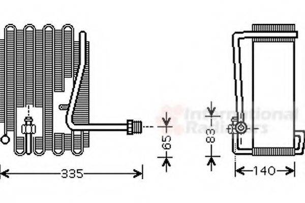 VAN WEZEL 8200V094 Випарник, кондиціонер