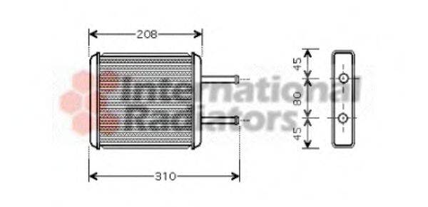 VAN WEZEL 83006043 Теплообмінник, опалення салону