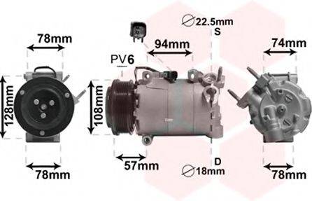 VAN WEZEL 1800K587 Компресор, кондиціонер