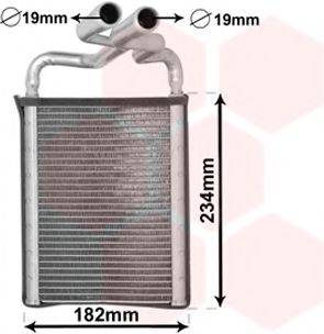 VAN WEZEL 82006356 Теплообмінник, опалення салону