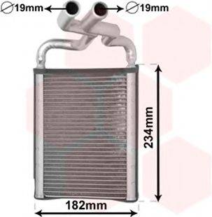 VAN WEZEL 82006375 Теплообмінник, опалення салону