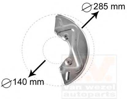 VAN WEZEL 5826371 Відбивач, диск гальмівного механізму