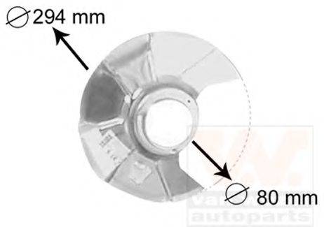 VAN WEZEL 5858371 Відбивач, диск гальмівного механізму