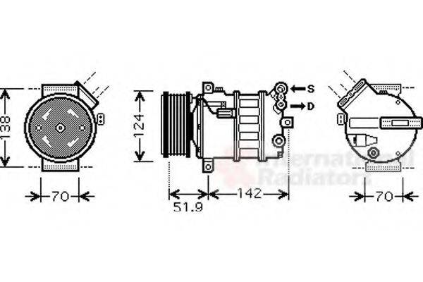 VAN WEZEL 0100K112 Компресор, кондиціонер