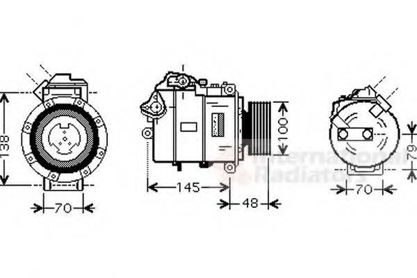 VAN WEZEL 0600K328 Компресор, кондиціонер