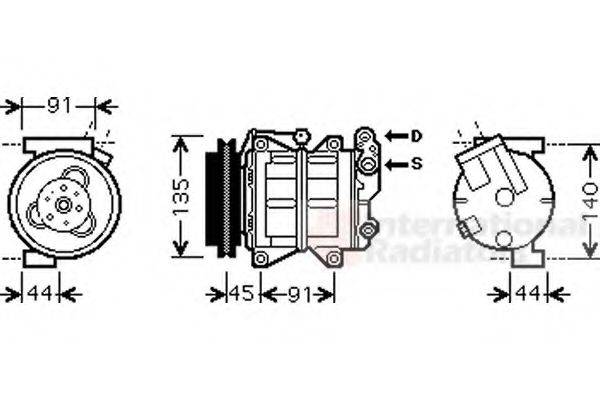 VAN WEZEL 1300K314 Компресор, кондиціонер